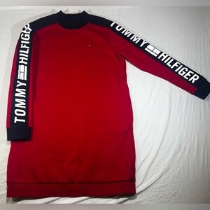 Tommy Hilfiger Red Sweater Dress small long sleeve